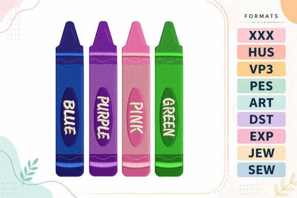 Crayon Back to School Embroidery Review