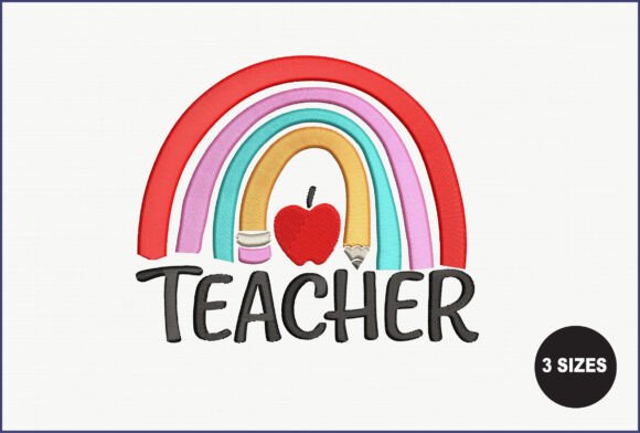 Rainbow Teacher Embroidery Design: A Designer’s Review