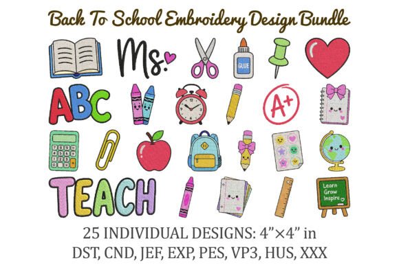 Review: Back to School Embroidery Design Bundle