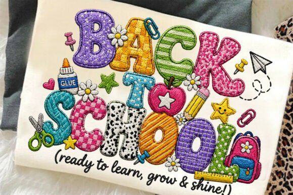 Review: Back to School Embroidery Typography PNG