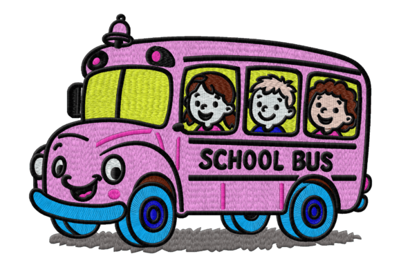 Review: Cute School Bus Embroidery Design