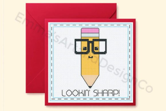 Review: Lookin Sharp School Cross Stitch Card