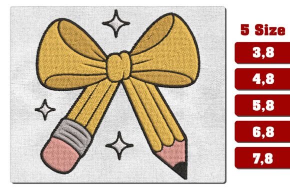 Review: Pencil Bow Back to School Embroidery Design
