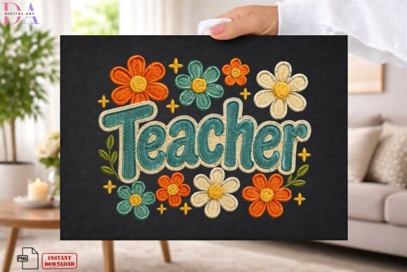 Review: Teacher Floral Retro Embroidery PNG