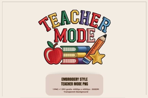 Review: Teacher Mode Faux Embroidery PNG for Gifts