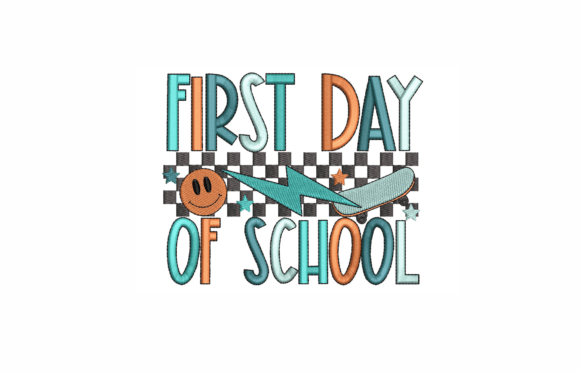 Reviewing First Day of School Embroidery for Etsy